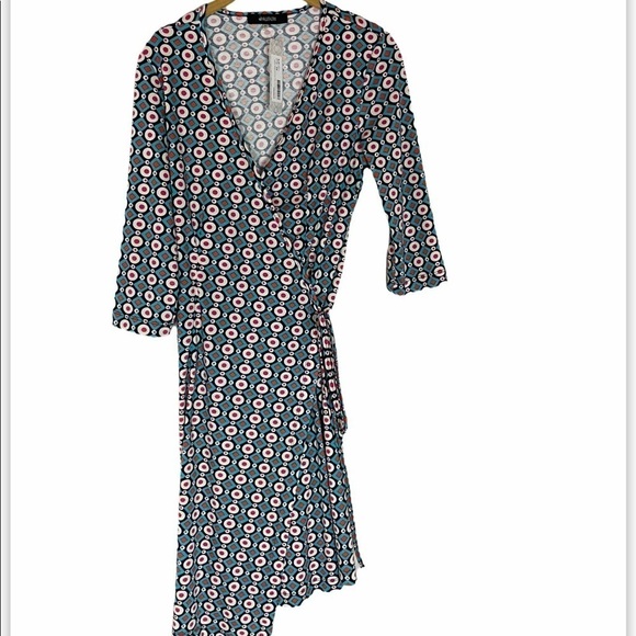 41 Hawthorn Stitch Fix NWT Noamie True Wrap Dress Geo Printed XS - Picture 1 of 6